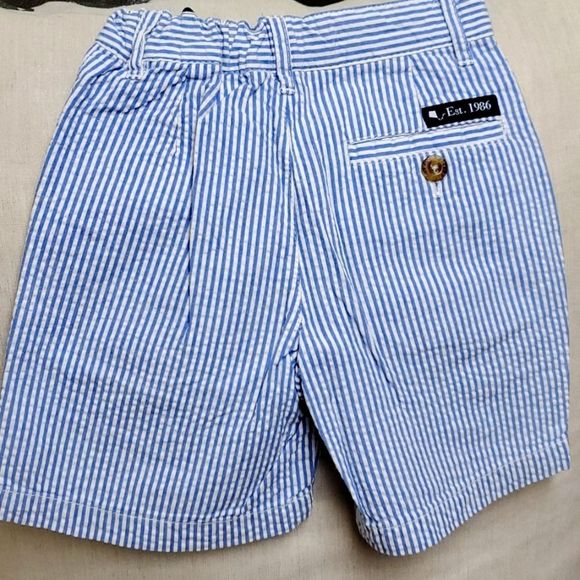 #43 Kitestrings by Hartstrings 4 seersucker shorts adjustable elastic waist - Picture 2 of 4